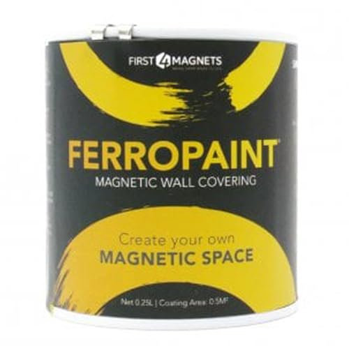 Vernice Magnetica A Carbone Ferropaint® Per Pareti, Camera Da Letto, Ufficio, Cucina, Sala Giochi, Aula, Fai -Da -Te E Ristrutturazione - 0,25 Litri - 2 Lattine