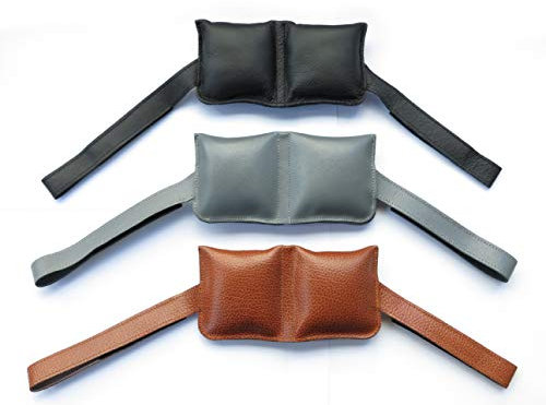 Leder-Türkissen-Tür-Kissen-Türstopper-Fensterstopper-Türpuffer-Kein lautes zuschlagen der Tür (8053 grau bis dunkelgrau)