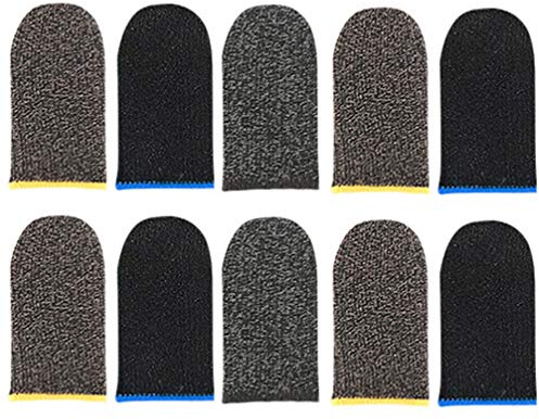 EXCEART Anti-Rutsch Mobile Gaming FingerhüLlen - Atmungsaktive Fingerschutz FüR Touchscreen - 5 Paare Kompakt Und Leicht