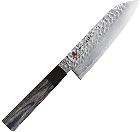 Kasumi Kuro Couteau japonais Santoku 16,5 cm gris/noir