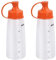 2 Pzi 400ml Bottiglie per Salse Bottiglie Condimento da Spremere Flacone Dosatore con Tappi Dispenser Condimenti in Plastica per Salsa Senza Liquidi BPA per Ketchup Maionese Senape Salsa Piccante Olio