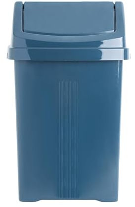 M1SS 8L/25L/50L Litre Plastic Swing Bin Waste Recycle Dustbins Kitchen, Bathroom Rubbish Trash Refused Bins (Midnight Navy, 25 Litre)
