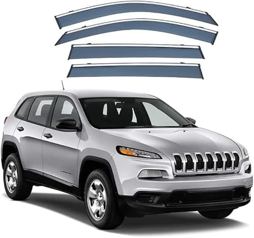 DIOTTI 4 Piezas Deflector Ventana Lateral para Jeep Patriot, Visera Ventana Lateral Coche Toldos Ventilación Visera Ventana Lateral