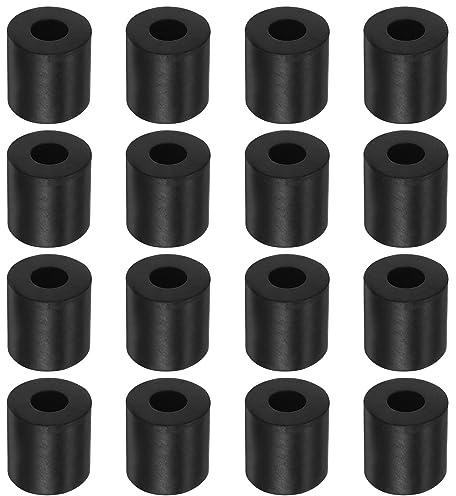 sourcing map 16Stk Gummi Unterlegscheiben Gummi Abstandshalter 20mm AD 6mm ID 10mm Dicke Neoprene Runde Schwingungsdämpfer Pads Isolator Buchsen Distanzhülsen für Autos Boot Zubehör Schwarz