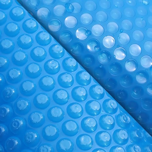 AURSK Solar Pool Cover,12mil 12 Foot Round Solar Pool Blanket for In-Ground and Above-Ground Swimming Pools,Insulating Pool Blanket,Round,Blue,12FT