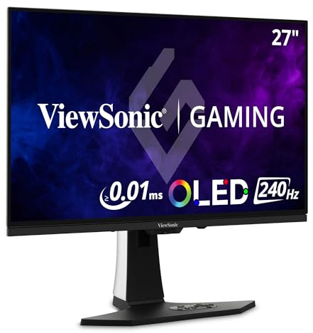 VIEWSONIC XG272-2K-OLED Gaming Monitor - QHD, 240Hz, USB-C, weiß - 0,02ms, AMD FreeSync Premium, HDMI, DisplayPort,