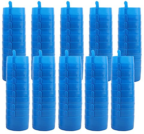 100 Pack Water Bottle Caps,3 & 5 Gallon Anti-Spill Water Jug Caps,55mm Replacement Water Bottles Snap On Caps for Water Dispenser Jugs Water Containers(Blue)