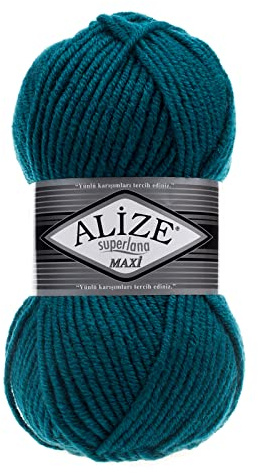 Strickgarn Strickwolle Superlana Maxi 100g 25% Wolle Wintergarn Winterwolle, 50 Farben