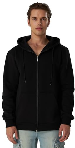 Smith & Solo Herren Kapuzenpullover – Kapuzenjacke reißverschluss, Sweatshirt Pullover Langarm – Slim – Fit – Training – Hoodie – Pulli – Hochwertige Baumwollmischung Männer