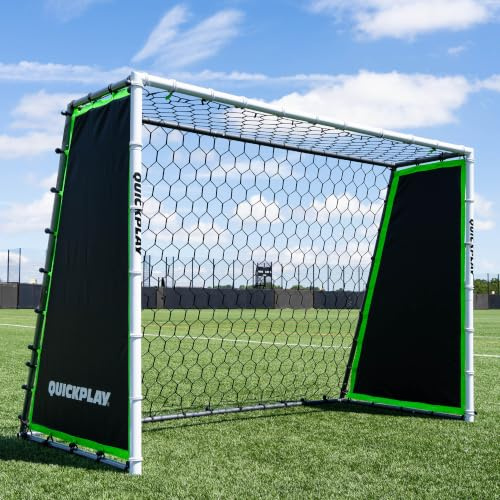 QUICKPLAY Tekkers GS Trainer 3-in-1: Rebounder and 7x5' Goal for Powerful Practice. Large, Ultra-Responsive Rebound Net for High Passing, Low Passing and Shooting Training
