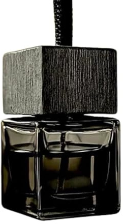 WonderWax® Autoduft Quadratisch schwarz-schwarz 8 ml | Kaleidoskop | Holzkappen Aufhänger | Innenraum Deko, Car Parfüm, Scent Baum, langanhaltender Lufterfrischer für Auto, Zuhause und Schrank