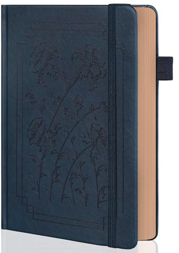 TIEFOSSI A5 Bullet Dotted Notebook, 160 g/m² dickes Papier, Hardcover Dot Grid Journals für Frauen und Männer, 192 nummerierte Seiten, ideal für den persönlichen Gebrauch, Ziele, Organisation