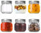 Lunaanda Tarros de Avena Nocturna,6 Pack 250ml Tarros Anchos de Cristal Tipo Mason,Tarros de Vidrio con Tapas,Tarros de Vidrio Resistentes con Tapas, para Preparación de Comidas, Mermelada y Jalea