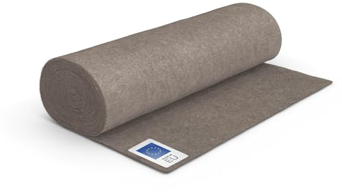 blizz-z Mulchmatte Unkrautvlies Filzmatte B: 1,20 m x L: 20 m - 1 Rolle | Stärke 250g/m² - Unkrautschutz Kälteschutzmatte für Gartenpflege - aus Schafswolle 100% biologisch abbaubar - Made in EU