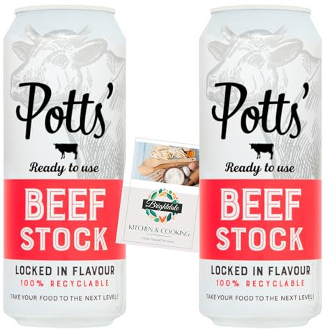 Beef Stock Bundle with Potts Beef Stock Can 500ml 2 Pack + Brightdale Kitchen Booklet