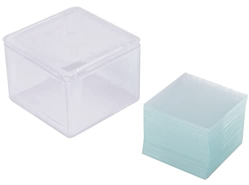 Cpolebev 100pcs Transparente Objektträger Deckgläser Deckgläser 22x22mm FÜR Mikroskope