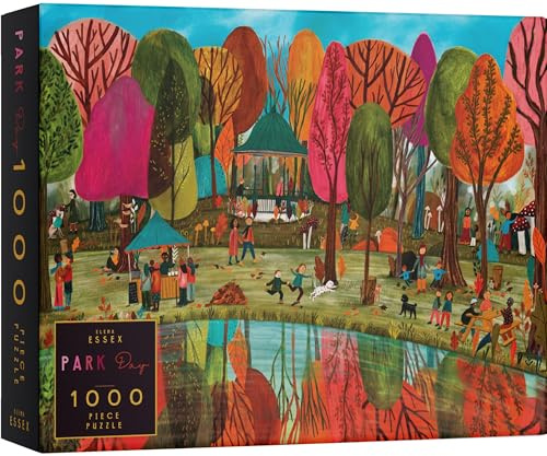 Elena Essex 1000 piece Jigsaw Puzzles for Adults - Park Day, Puzzles for Adults 1000, Adult Jigsaw Puzzles 1000 Pieces, Autumn Tree City Cental Park Puzzle, Size 70x50cm