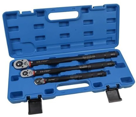 US PRO 3 Piece Calibrated Torque Wrench Set 2-230NM 1/4 3/8 1/2