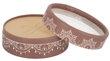 BOHO GREEN | Poudre compacte 03 Beige doré | Matifie Unifie et Fixe le Maquillage Durablement | Fini Naturel Velouté Lumineux | Certifiée Bio et Vegan | Format Nomade 4,5 g | Peaux Claires à Medium