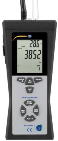 PCE Instruments PCE HVAC 2 Air Tester, for Air Quality and HVAC System Testing, Measures Airflow, Temperature, and Humidity, Along with a Compact Design and Easy-to-Read Display