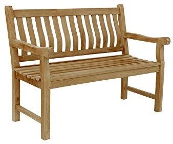 Gartenbank Pica Ergo-Bank 180 cm Teakholz Selected Kernholz unbehandelt zusammengebaut