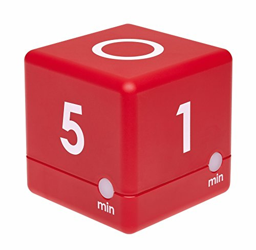 TFA Dostmann Digital Cube Timer, tidskub, stoppur, 6 x 6 x 6 cm, vit, 38.2032.02, L 60 x B 60 x H 60 mm