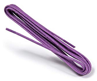 Kaps Vaxade Runda Tunna Skosnören, 2 mm Kvalitet 100% Bomull, Runda Skosnören För Fritids- och Modeskor, Trendiga Färger (90 cm - 36 inch - 5 till 6par öglor / 92 - Lila)