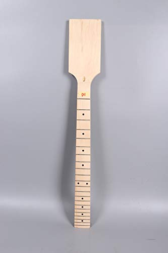 Oavslutad gitarrhals 22 fret för TL ST elgitarr lönn greppbräda paddelhuvud gör-det-själv gitarr prick inlägg (64,8 cm)