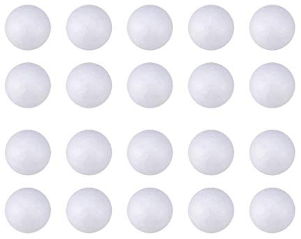 50Pcs Schaumkugeln für Handwerk Weiße Styroporkugeln Runde Styroporkugeln für Kunst DIY Ornamente Schulprojekte Wissenschaft Modellierung Partydekoration 2Cm
