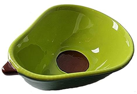 healthy & caring Cuenco de aguacate premium hecho de cerámica. Tamaño grande para comidas saludables y elegantes