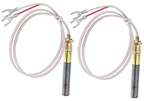 Umerk Thermocouple de Chauffage 2 Morceaux de cheminée de 24 'Millivolt Remplacement Thermopile Thermopile Thermopile Thermopile Thermocouple de Remplacement