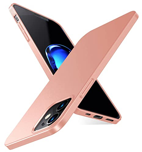 Emlivi Cover ultra sottile per iPhone 13 Mini, minimalista, liscia, opaca, opaca, per iPhone 13 Mini, resistente agli urti, colore: oro rosa