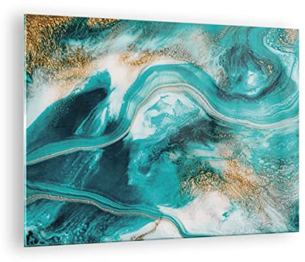 Quadro su Vetro Acqua mare oceano Stampe da Parete in Vetro 70x50cm Quadri Moderni Soggiorno Camera da Letto Cucina 1 pezzo Piccoli Decorazione Murale Wall Art Grafica Immagini GAA70x50-5108