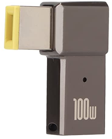 ASHATA Typ C Buchse auf Slim Tip Adapter, 100W 5A USB C Buchse Eingang zu Slim Tip Rectangle Power PD Ladekabel Konverter für Laptops
