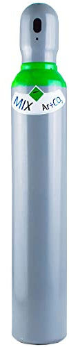 ALLWELD Schutzgasflasche 10 Liter - 18% CO2, 82% Argon - Mischgas für MAG-Schweißen - EU-Zugelassen - Set:1x ArgonMix