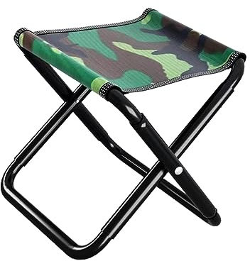 JISADER Camping-Hocker, Sitz, Ottomane, Angelstuhl, Mini, Ultraleicht, faltbar, Fußhocker, Arbeitssitz für Lounge, Spaziergänge, Wandern, Reisen, Terrasse, 25x26x24cm