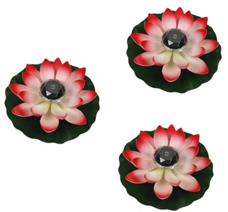 BESTonZON 3st Lotusblumenlicht Licht Wünschen Pflanzen Für Aquarium Schwimmende Gartenbrunnen Lotuslichter Für Den Pool Betta-aquarium-dekor Solarblumenlicht Schwimmbad Bunte Lichter