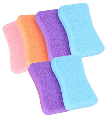 Healeved 6 Stück Pediküre Bimsstein aus Pu für Fußpflege Praktisches Peeling Werkzeug zur Entfernung von Hornhaut für Gesunde Haut und Fußpflege Zuhause Zufällige Farbe