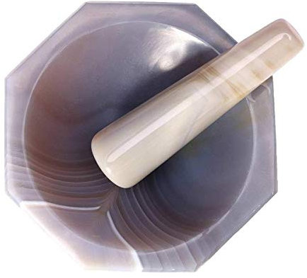 EUTYRG Natürliche Achat Gewürzmühlen Mörser Mühle Set Handheld Gewürz Mühlen Knoblauch Pfeffer Mischen Mörser Und Stößel Küche Werkzeug