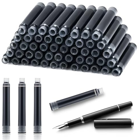 30 pcs Pen Ink Cartridges Pen Ink Refills 3.4 mm Bore Diameter, Refill Size Fits A Wide Range of Fountain Pens