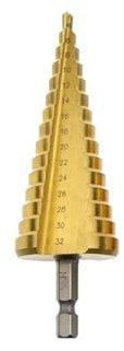 Stufenbohrer, Spirale, gerade, gerillt, Dreieck, Sechskant, Schnellwechselschaft, 1 Stück(Size:4-12mm(9 Steps))