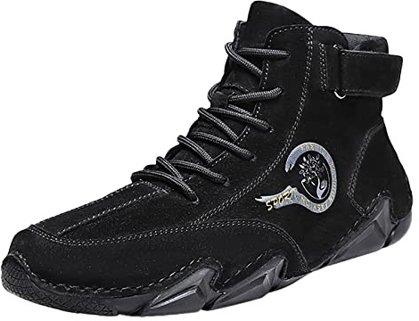 Scarpe casual da uomo con superficie in pelle scamosciata, alla moda autunnale, di grandi dimensioni, per il tempo libero, classiche, regolabili, con lacci, fondo spesso, suola antiscivolo, per uso