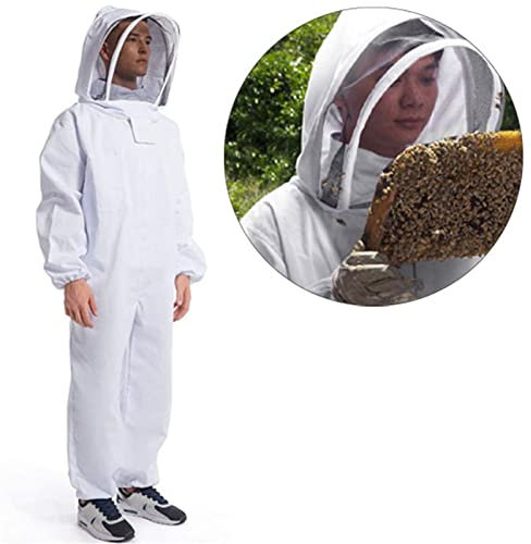 Ganzkörper-Imkeranzug, Weiche Imkerkleidung, Belüftete Kapuze für Männer für Bienenfarm (XXL)