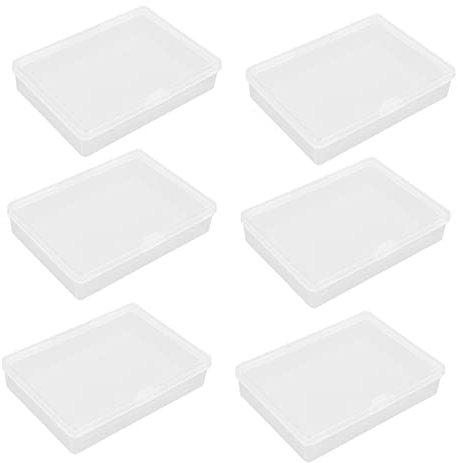 Alasum 6 Stücke Transparente Kartenbox Einfache Kunststoffbehälter Leichte Box Kleine Aufbewahrungsbox
