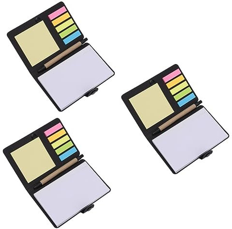 Tofficu 3sätze Kombination Aus Ästhetischem Notizblock Und Praktischen Klebezetteln Selbstklebende Notizen Kraftpapier Cover Für Zuhause Büro Oder Unterwegs