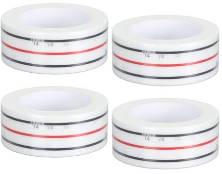 NSXAYIWE 1/4 Naht-Diagonalnahtbänder, 10 Yard pro Rolle Nähheftband für gerade Diagonalnähte, Nahtführungsband für Nähmaschinen-Quilten und Nähen (4er-Pack)