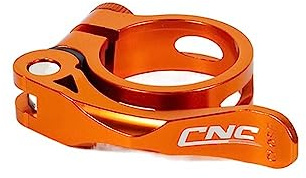 WANGBINGXING Sattelklemme Fahrrad-Sattelstützenklemme, Ultraleicht, 31,8 mm, 34,9 mm, Fahrrad-Sattelstützenklemme, Rennrad, MTB, Mountainbike, Sattelstützenklemme Sattelklemme(Orange-31.8mm)