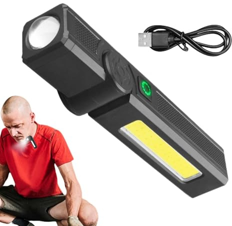 Luci da lavoro per meccanica, lampada ricaricabile a pannocchia, girevole, luce da lavoro automobilistica, lampada magnetica impermeabile, illuminazione esterna per negozi di riparazione domestica