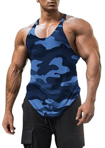 Runcati Herren Sommer Tank Top 4 Navy, M