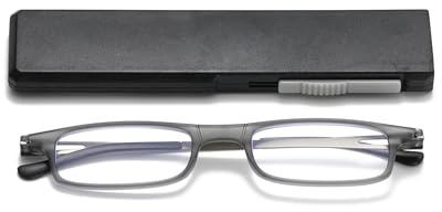Viseng Faltbare Lesebrille Ultradünn und Leicht Schmal Design Blaulichtfilter Kompaktes Tragbares Lesebrillen Für Damen und Herren 1.5